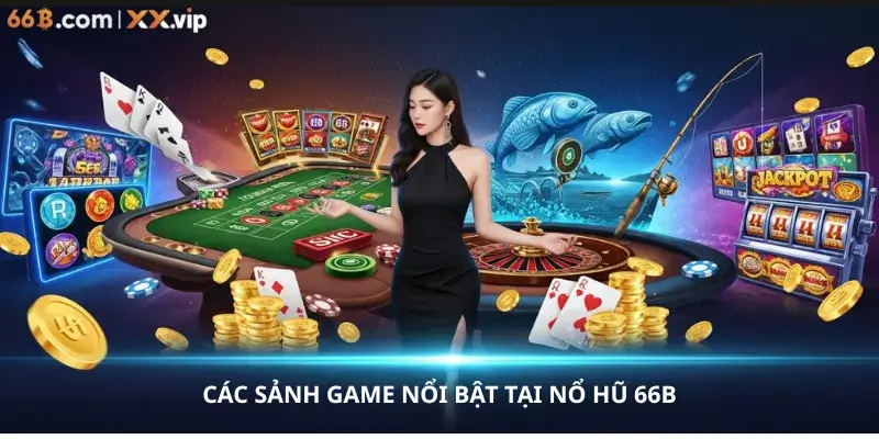 Các sảnh game nổi bật tại Nổ Hũ 66B